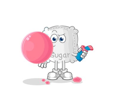 the sugar sack chewing gum vector. cartoon characte
