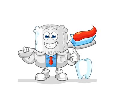 the sugar sack dentist illustration. character vecto