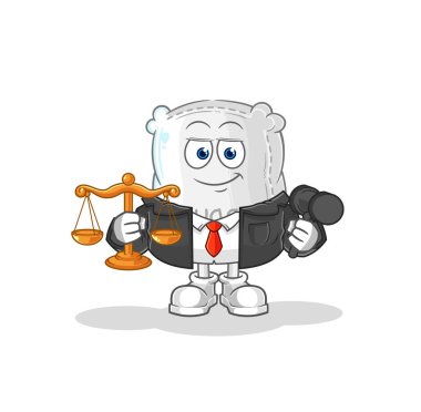 the sugar sack lawyer cartoon. cartoon mascot vecto