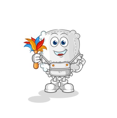 the sugar sack maid mascot. cartoon vecto