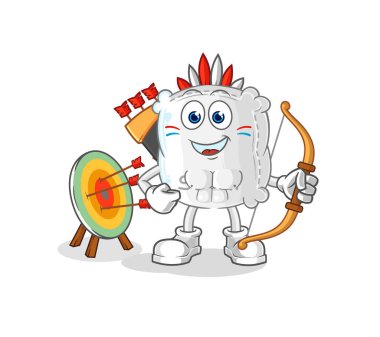 the sugar sack native american tribe. cartoon mascot vecto