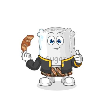 the sugar sack Javanese character. cartoon mascot vecto