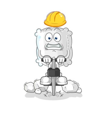 the sugar sack drill the ground cartoon character vecto