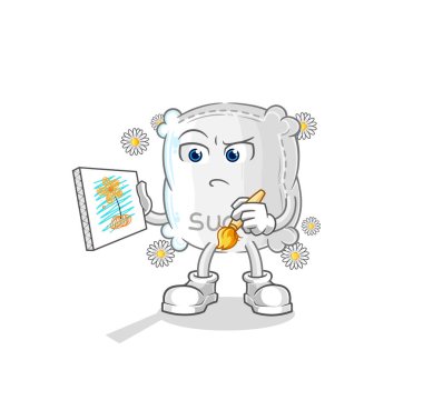 the sugar sack traditional painter cartoon character vecto