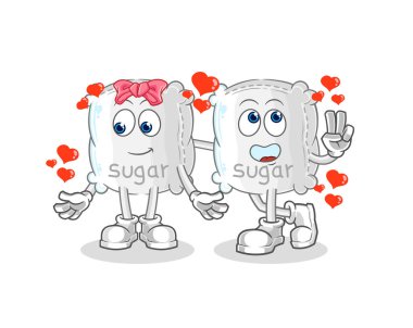 the sugar sack dating cartoon. character mascot vecto