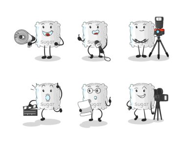 the sugar sack entertainment group character. cartoon mascot vecto