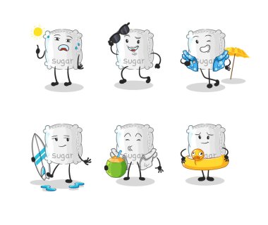 the sugar sack holiday character. cartoon mascot vecto