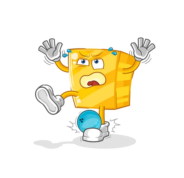 Gold Hiten Bowling Cartoon Cartoon Mascot Vecto — ストックベクタ