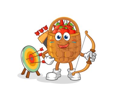 the apple basket native american tribe. cartoon mascot vecto