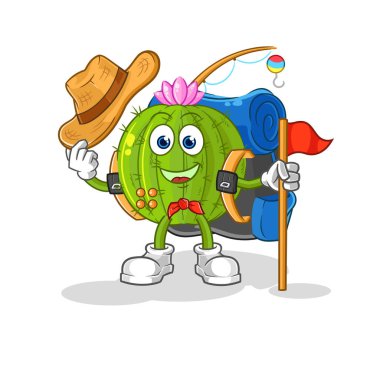 the cactus scout vector. cartoon characte
