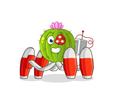 the cactus future robot vector. cartoon characte
