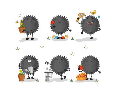 the sea urchin save the earth group. cartoon masco