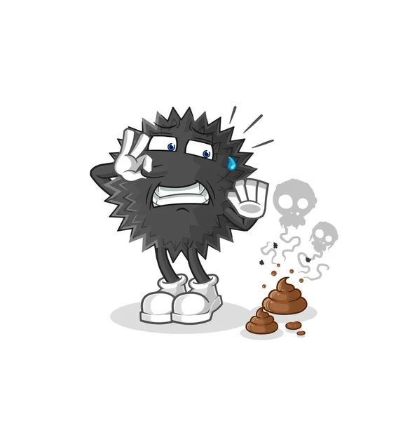 Sea Urchin Stinky Waste Illustration Character Vecto — Stock Vector