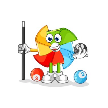 the paper windmill tailor mascot. cartoon vecto