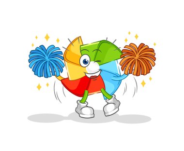 the paper windmill playing hockey vector. cartoon characte