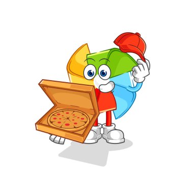 the paper windmill clown with balloons vector. cartoon characte