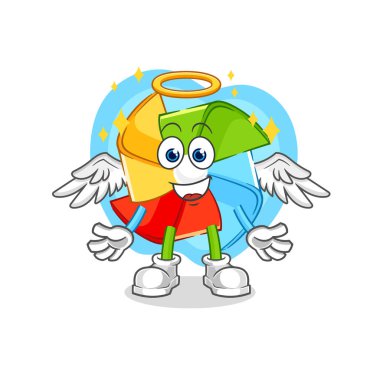 the paper windmill plumber cartoon. cartoon mascot vecto
