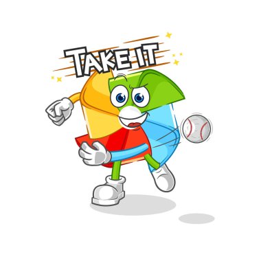 the paper windmill smash at badminton cartoon. cartoon mascot vecto