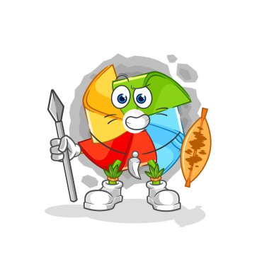 the paper windmill Mexican culture and flag. cartoon mascot vecto