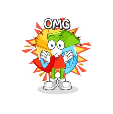 the paper windmill anime angry vector. cartoon characte