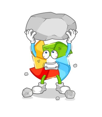 the paper windmill racer character. cartoon mascot vecto