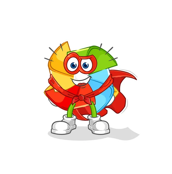 Paper Windmill Laugh Mock Character Cartoon Mascot Vecto —  Vetores de Stock