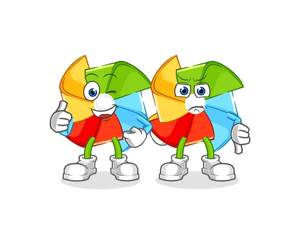Paper Windmill Vacation Cartoon Mascot Vecto — 图库矢量图片