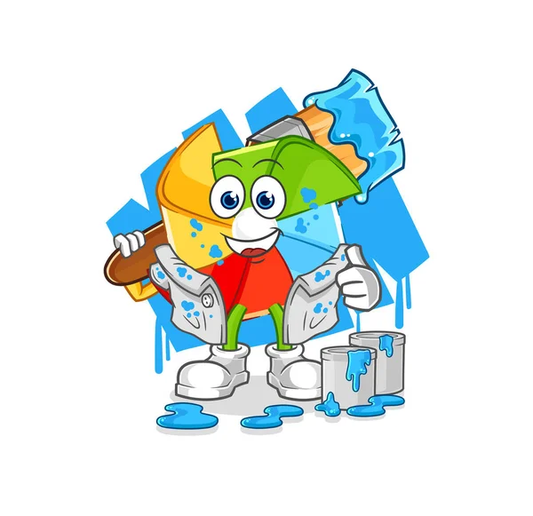 Paper Windmill Make Mascot Cartoon Vecto — Stockvektor