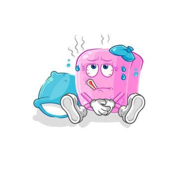 the nail sick vector. cartoon characte