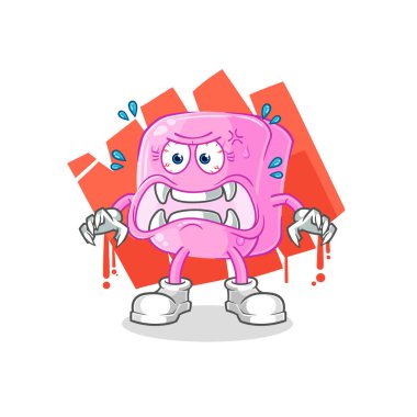 the nail monster vector. cartoon characte