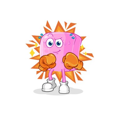 the nail boxer character. cartoon mascot vecto