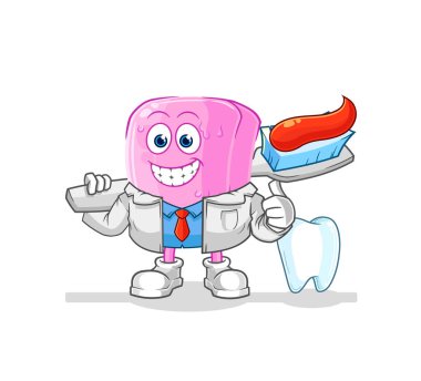 the nail dentist illustration. character vecto