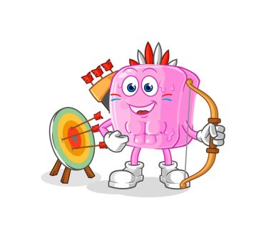 the nail native american tribe. cartoon mascot vecto