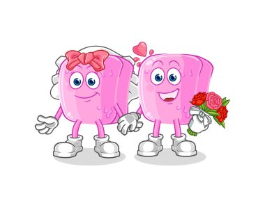 the nail wedding cartoon. cartoon mascot vecto