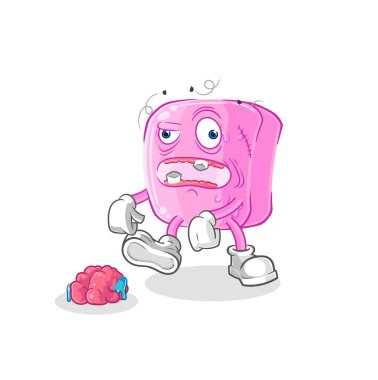 the nail zombie character.mascot vecto