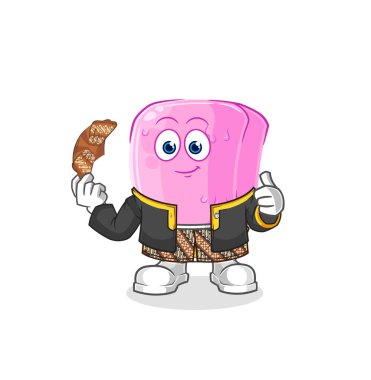 the nail Javanese character. cartoon mascot vecto