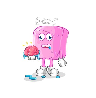 the nail no brain vector. cartoon characte