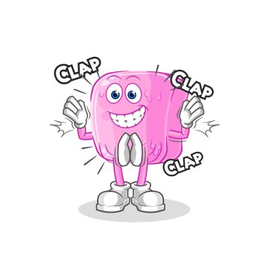 the nail applause illustration. character vecto