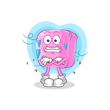 the nail cold illustration. character vecto