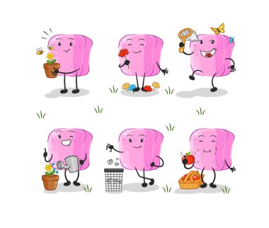 the nail save the earth group. cartoon masco