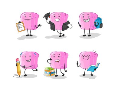 the nail education set character. cartoon mascot vecto