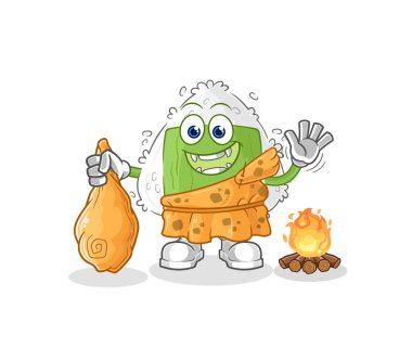 the onigiri ancient cartoon. cartoon mascot vecto