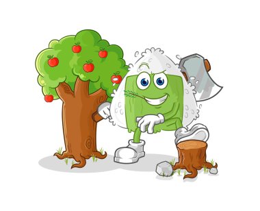 the onigiri Carpenter illustration. character vecto