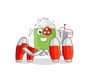 the onigiri future robot vector. cartoon characte