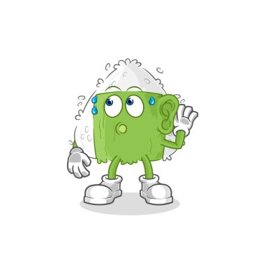 the onigiri eavesdropping vector. cartoon characte