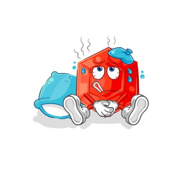 the ruby sick vector. cartoon characte