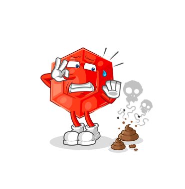 the ruby with stinky waste illustration. character vecto