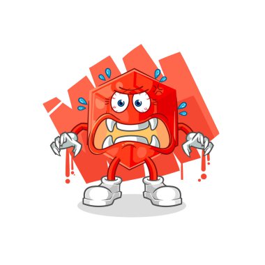 the ruby monster vector. cartoon characte