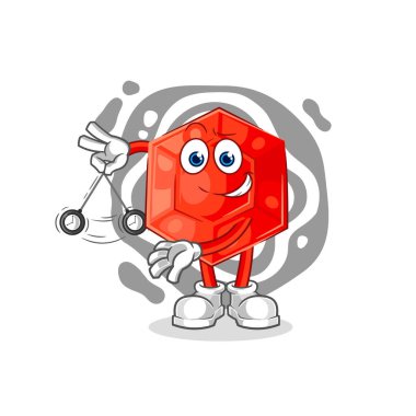 the ruby hypnotizing cartoon. cartoon mascot vecto