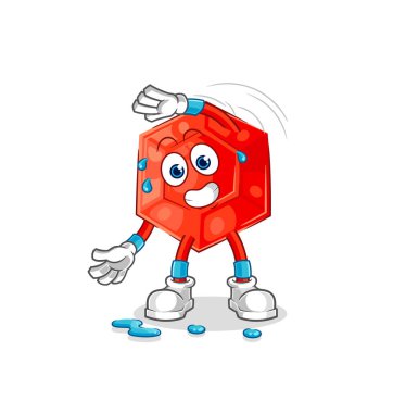 the ruby stretching character. cartoon mascot vecto